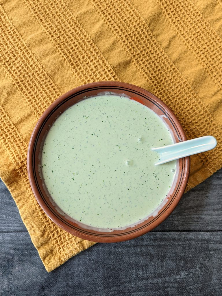 A bowl of serrano crema.