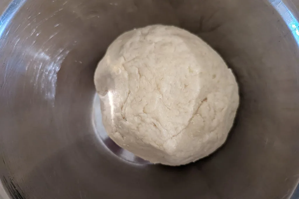 A large dough ball waiting to rise.