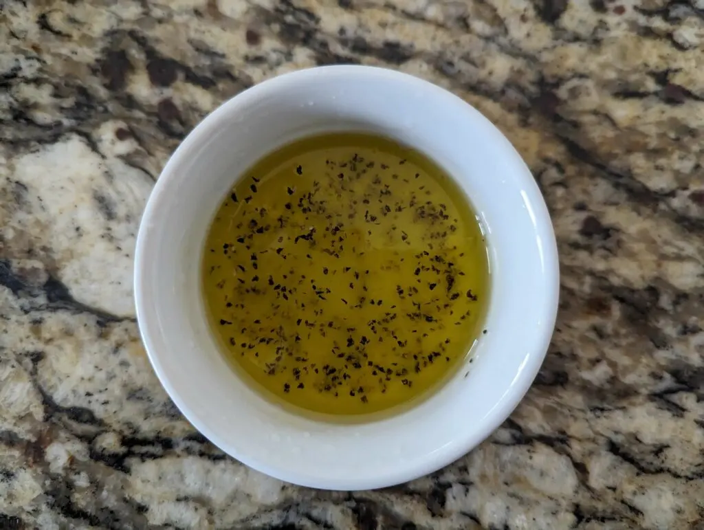 Combine the ingredients for the dressing in a small bowl.