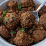 Moroccan meatballs are ready to serve with couscous or bulgar.