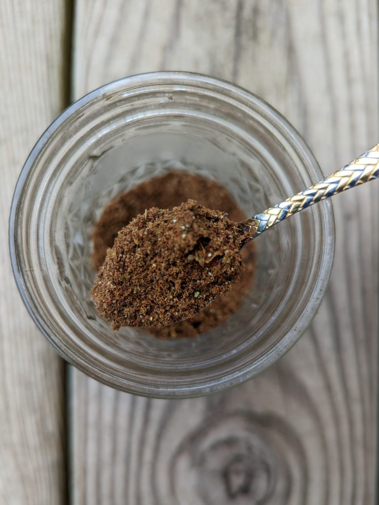 Freshly ground garam masala is ready to be used in recipes.