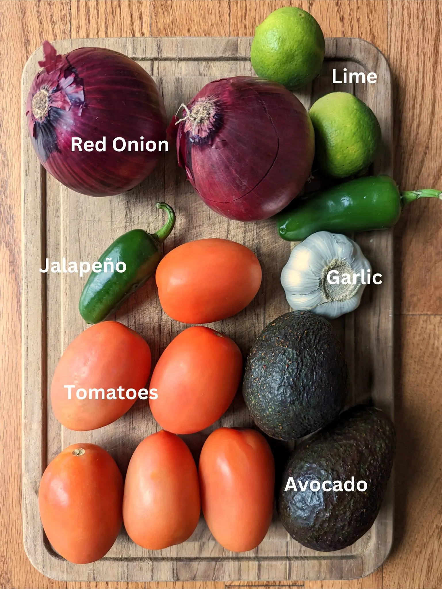 The ingredients for chunky salsa.