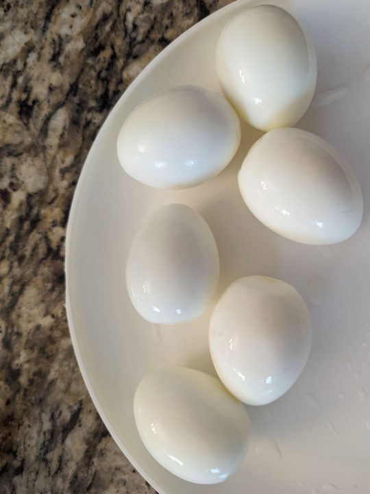 The best deviled eggs recipe begins with perfect hardboiled eggs.