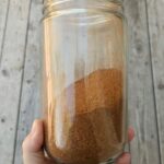 Our low sodium taco seasoning recipe stored in an airtight container.