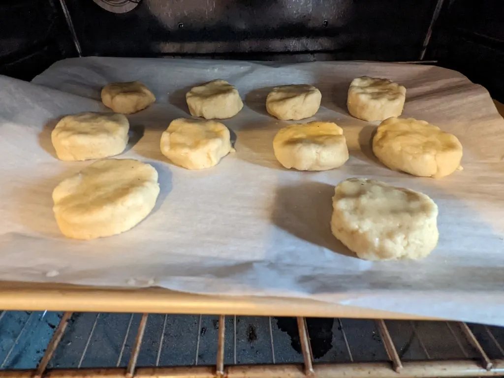 Bake the biscuits for 15 minutes.