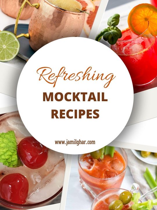 A pinterest pin for our mocktail recipes.