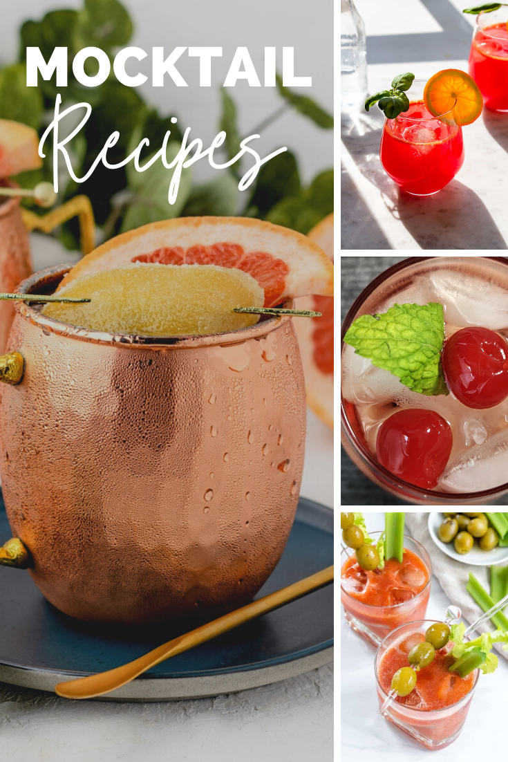 A Pinterest pin for mocktail Recipes.