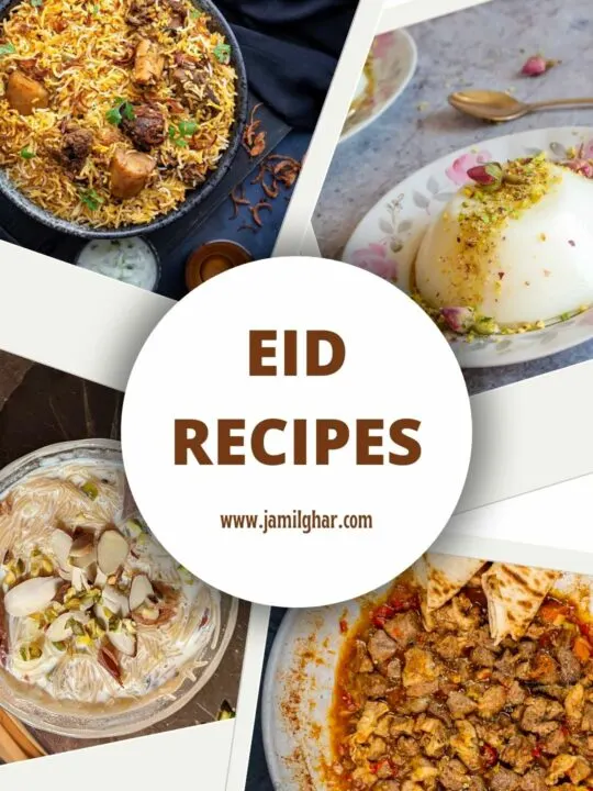 An Image Cover with Eid recipes.
