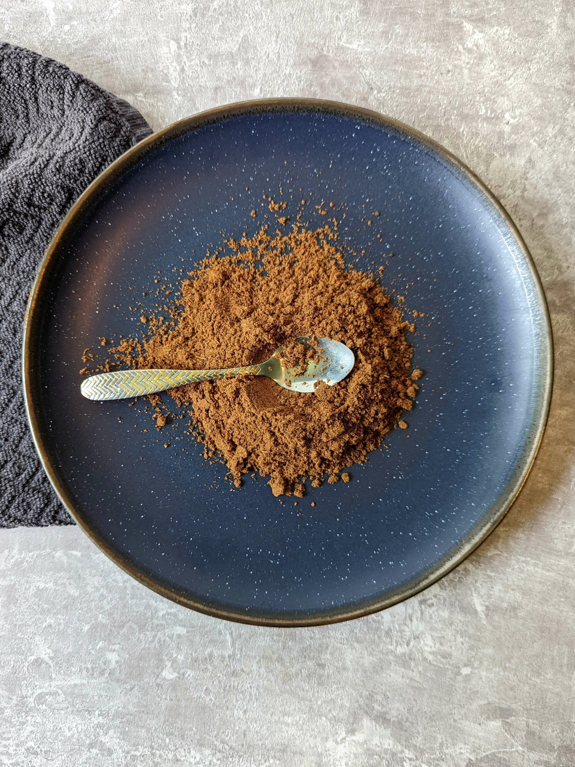 Our garam masala recipe on a plate for display.