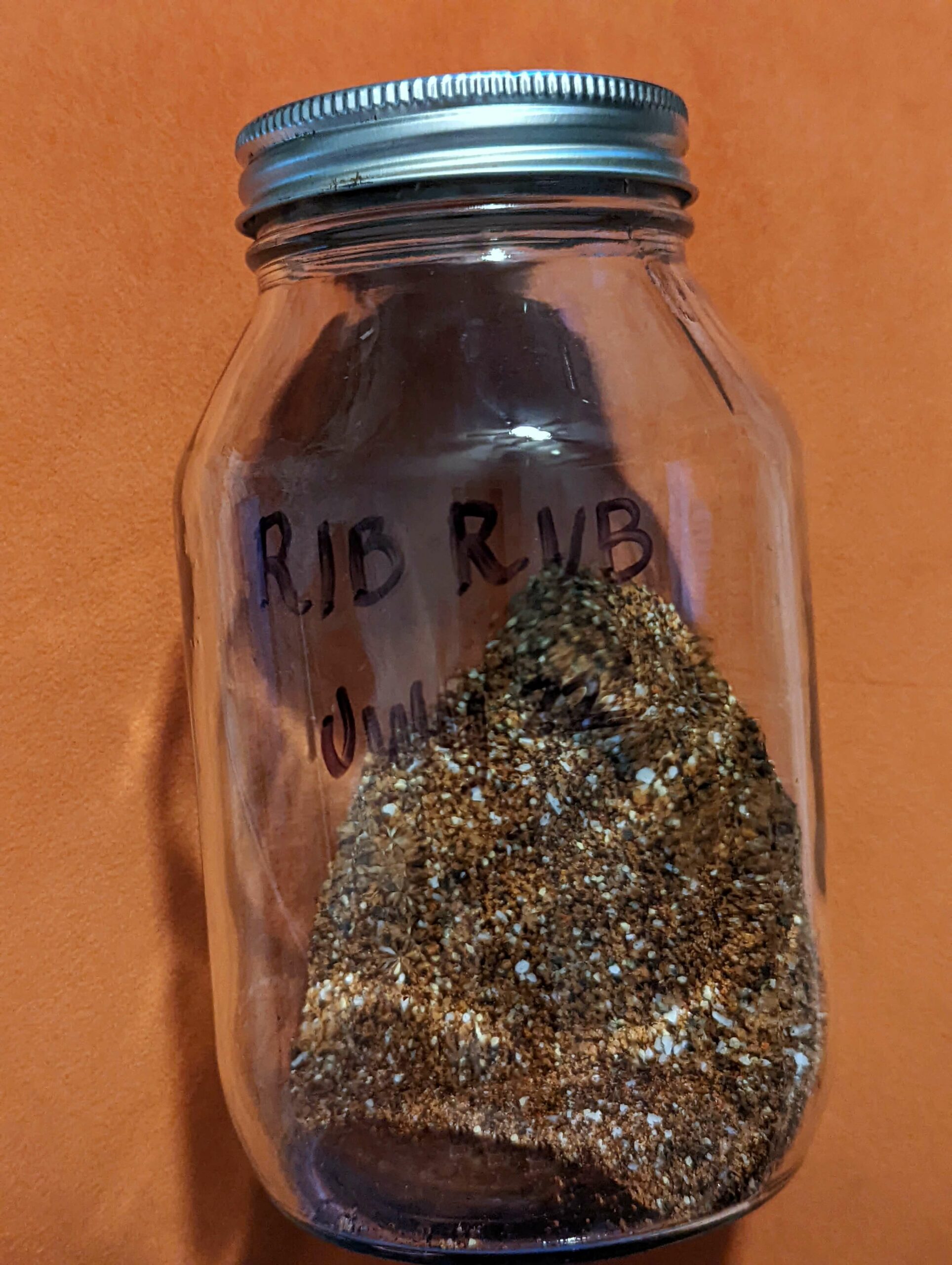 Store the ingredients for our rib rub recipe in an airtight container.