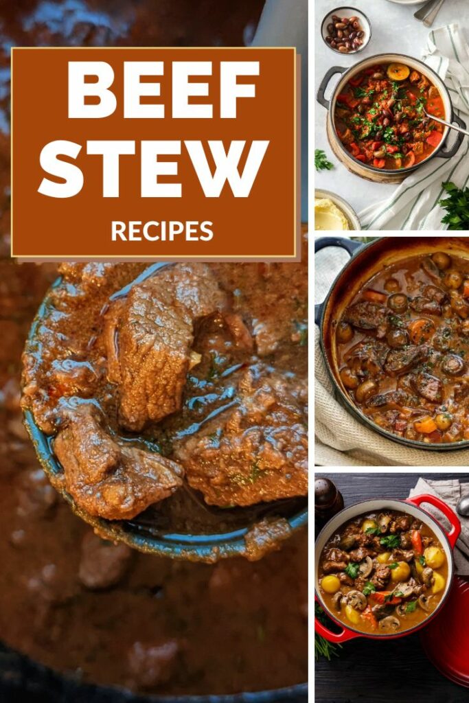 A Pinterest pin for beef stew recipes.