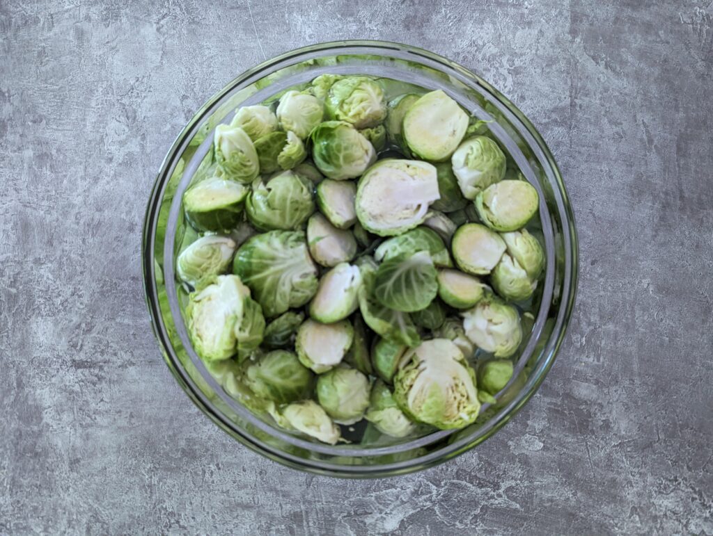 Soak the sprouts in water.