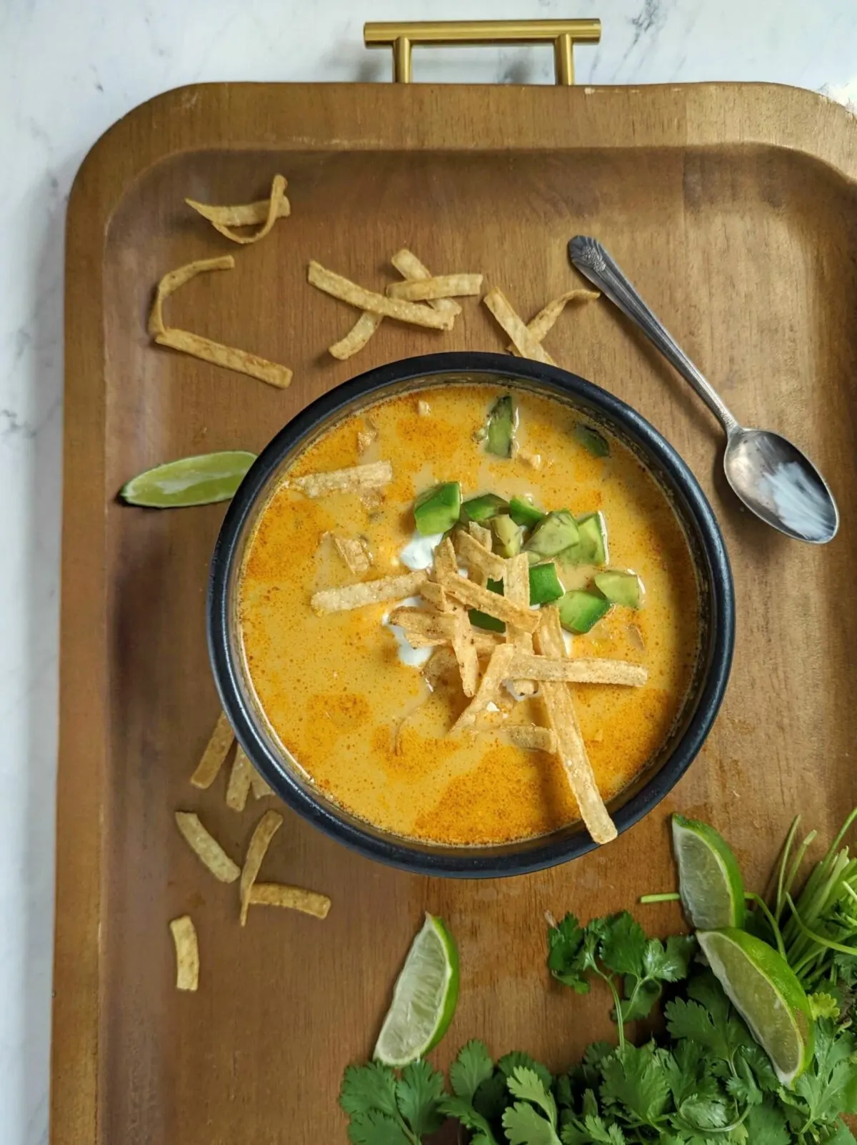 Instant Pot White Chicken Chili 8 Instant pot white chicken chili in a small bowl.
