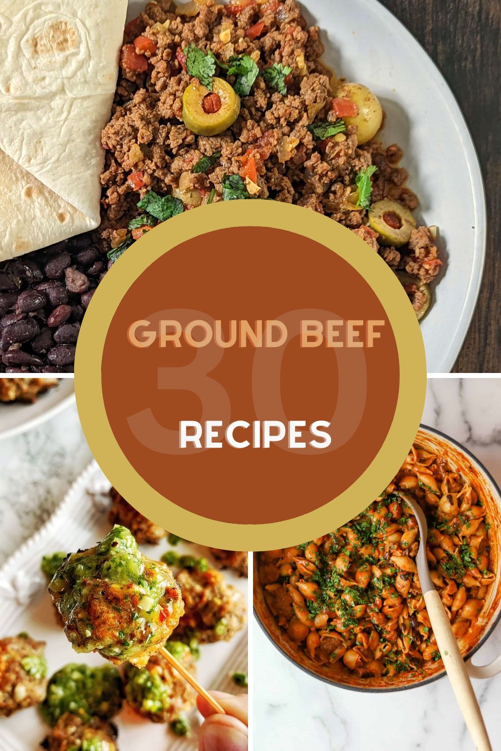 A Pinterest pin for ground beef recipes.