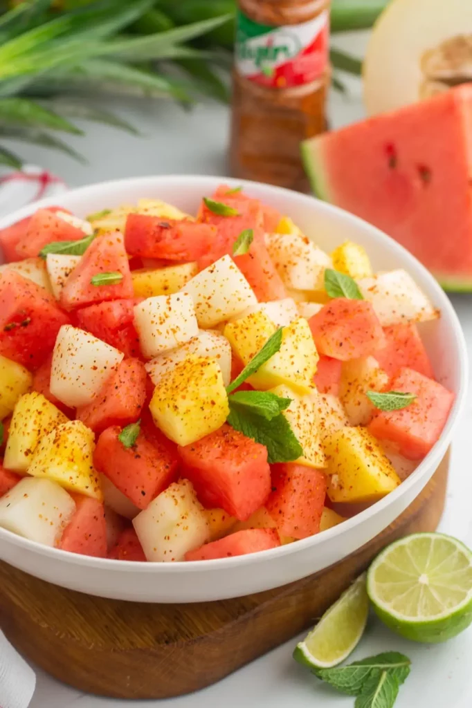 A bowl of Mexican fruit salad.