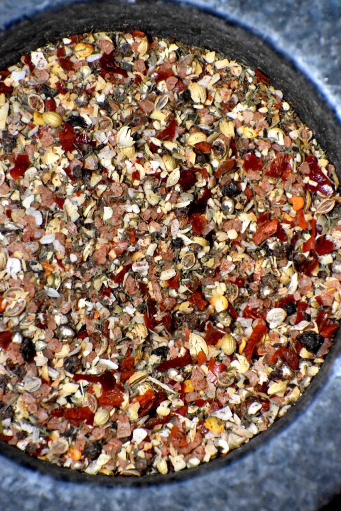 Copycat Montreal Seasoning in a small bowl.