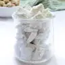 Pistachio puppy chow in a jar.