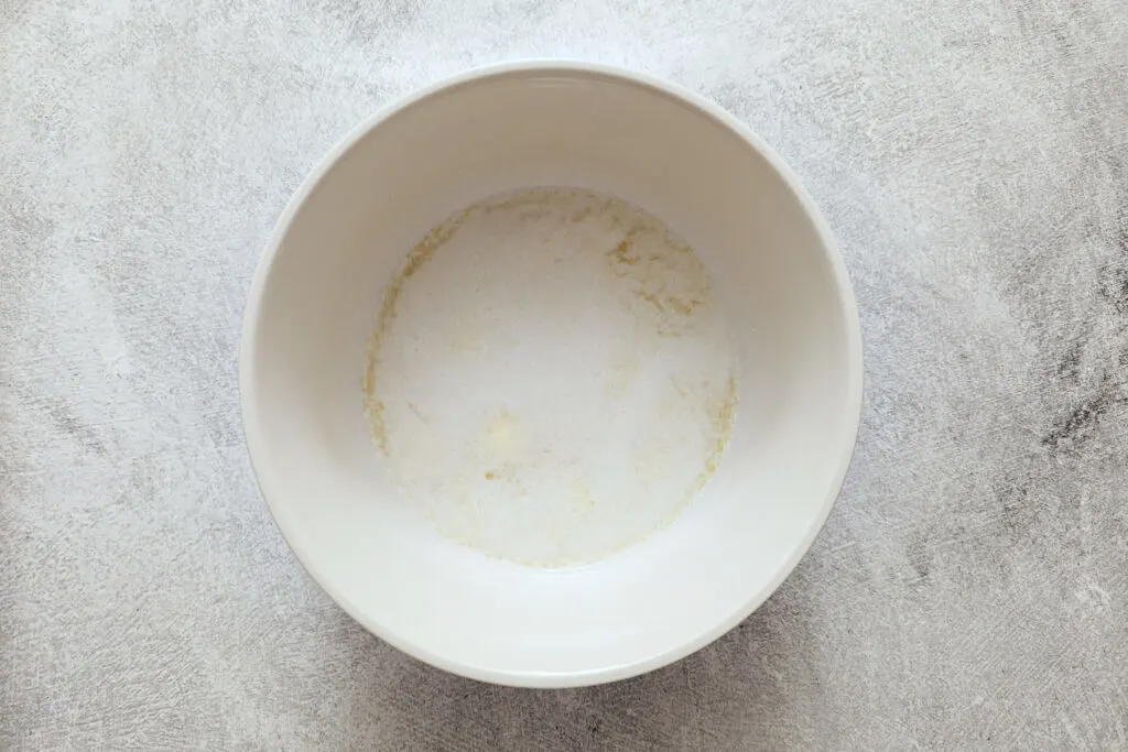 Butter melted in a bowl.