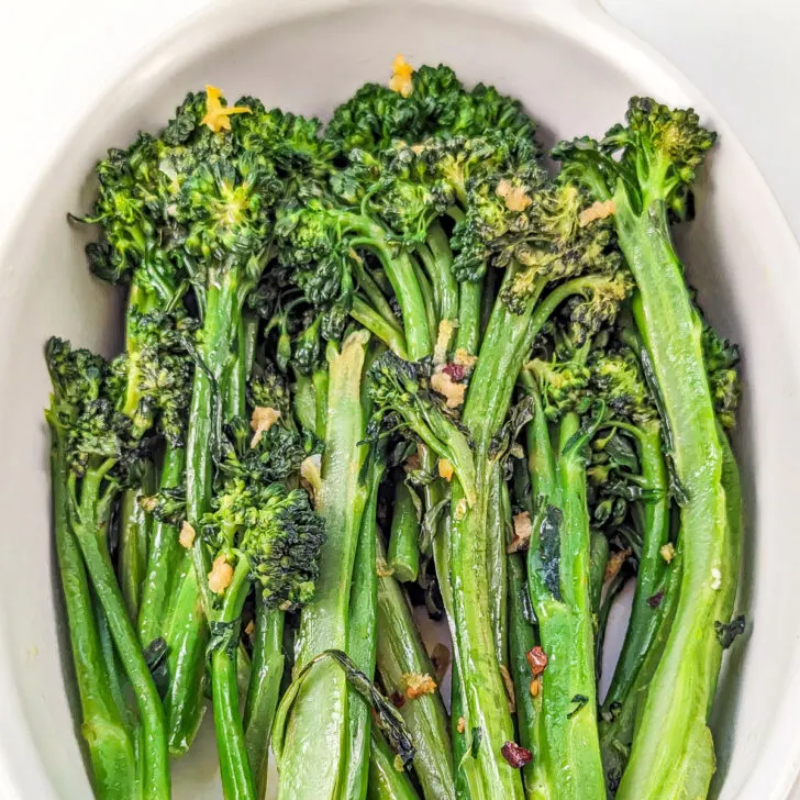 Broccoletti in a serving bowl.