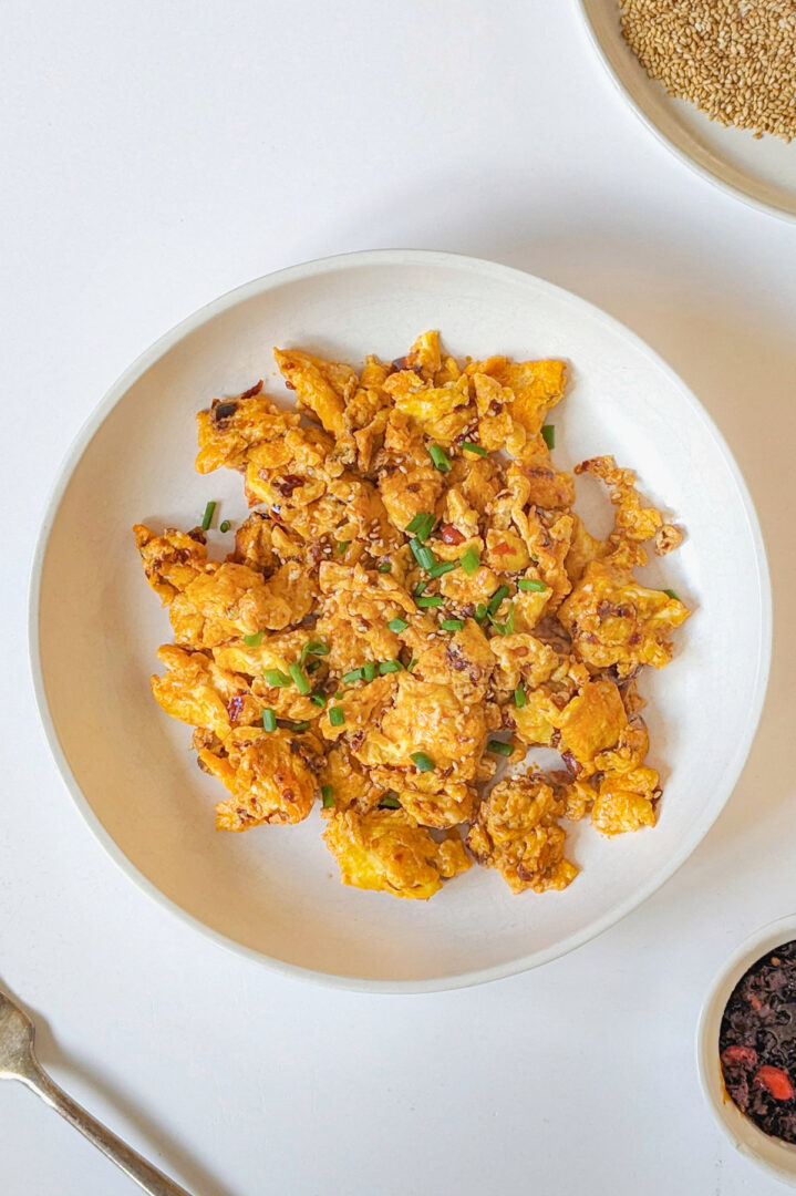 The Best Chilli Scrambled Eggs with Chili Crisp