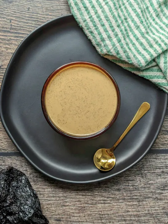 Ancho aioli in a serving bowl.