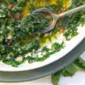 Mint chimichurri in a serving bowl.