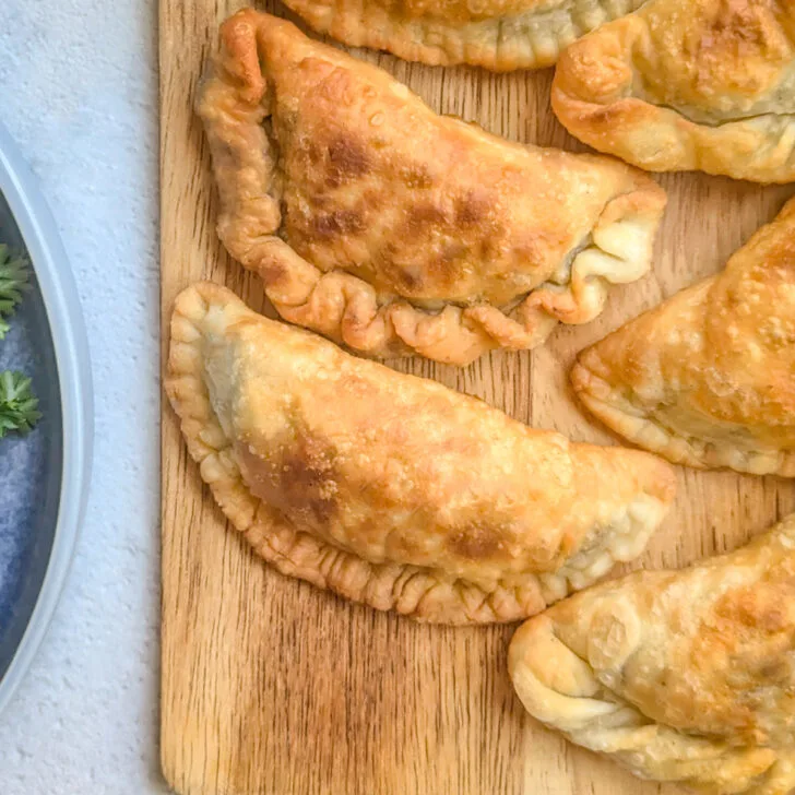 Sambousek on a serving tray