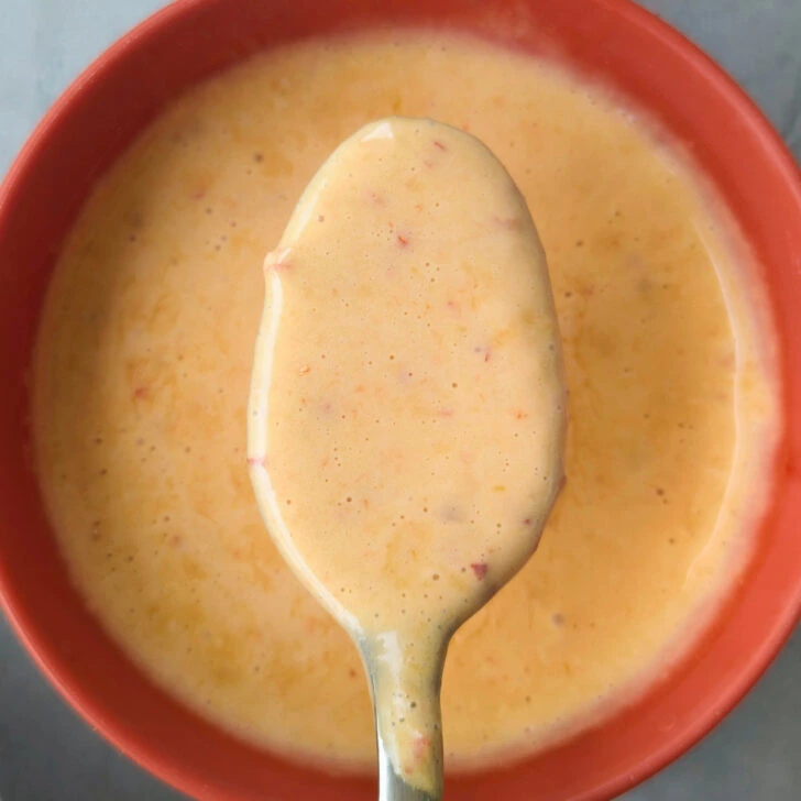 Calabrian aioli in a small bowl.